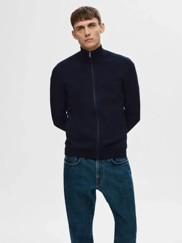 SELECTED BLIXTLÅSSTÄNGNING KOFTA Blue Hot