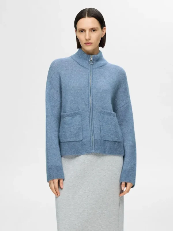 SELECTED BLIXTLÅSSTÄNGNING KOFTA Blue Best Sale