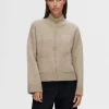 SELECTED BLIXTLÅSSTÄNGNING KOFTA Beige Clearance