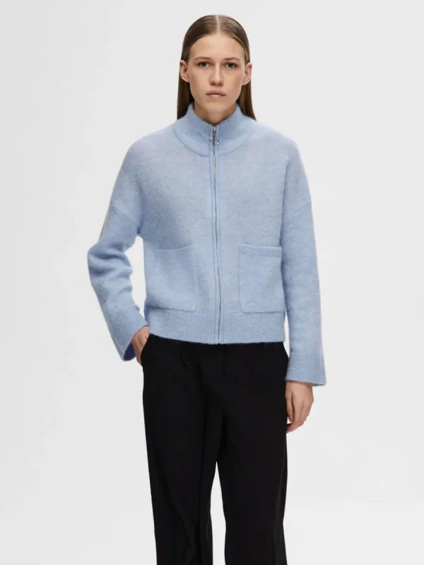 SELECTED BLIXTLÅSSTÄNGNING KOFTA Blue Fashion