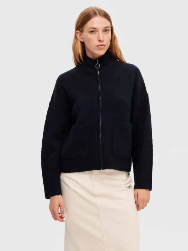 SELECTED BLIXTLÅSSTÄNGNING KOFTA Blue Clearance