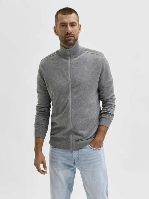 SELECTED BLIXTLÅSSTÄNGNING KOFTA Grey Shop