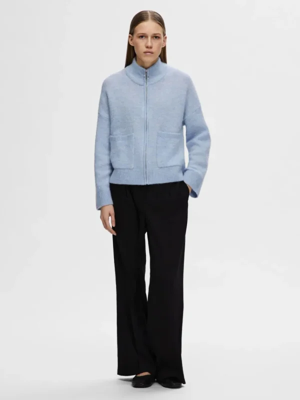 SELECTED BLIXTLÅSSTÄNGNING KOFTA Blue Fashion
