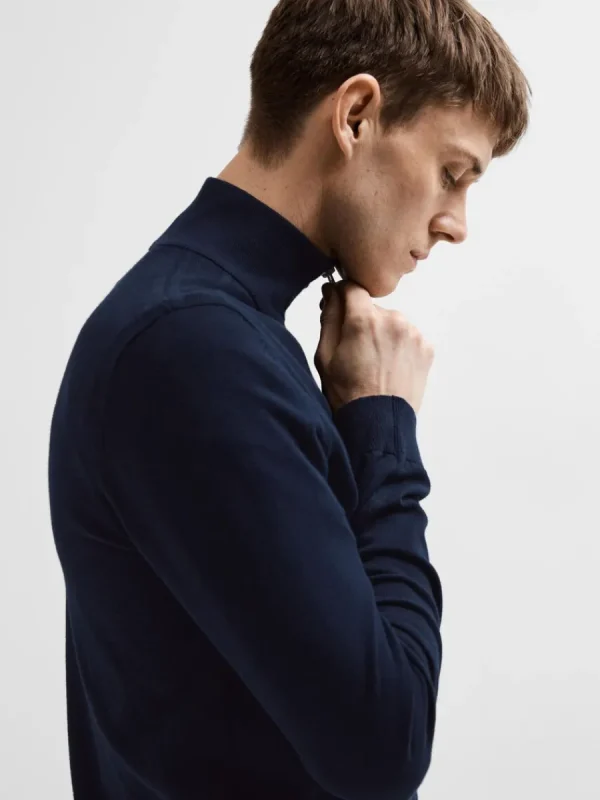 SELECTED BLIXTLÅSSTÄNGNING KOFTA Blue Hot