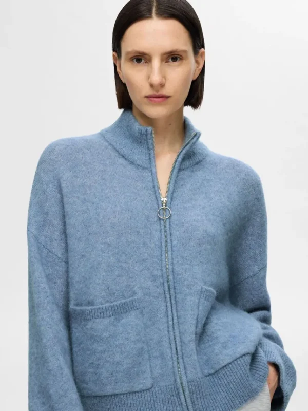 SELECTED BLIXTLÅSSTÄNGNING KOFTA Blue Best Sale