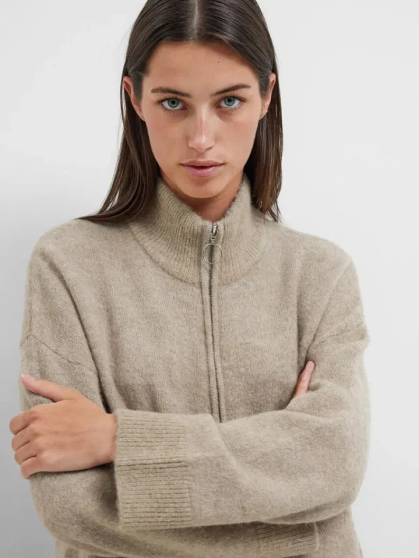 SELECTED BLIXTLÅSSTÄNGNING KOFTA Beige Clearance