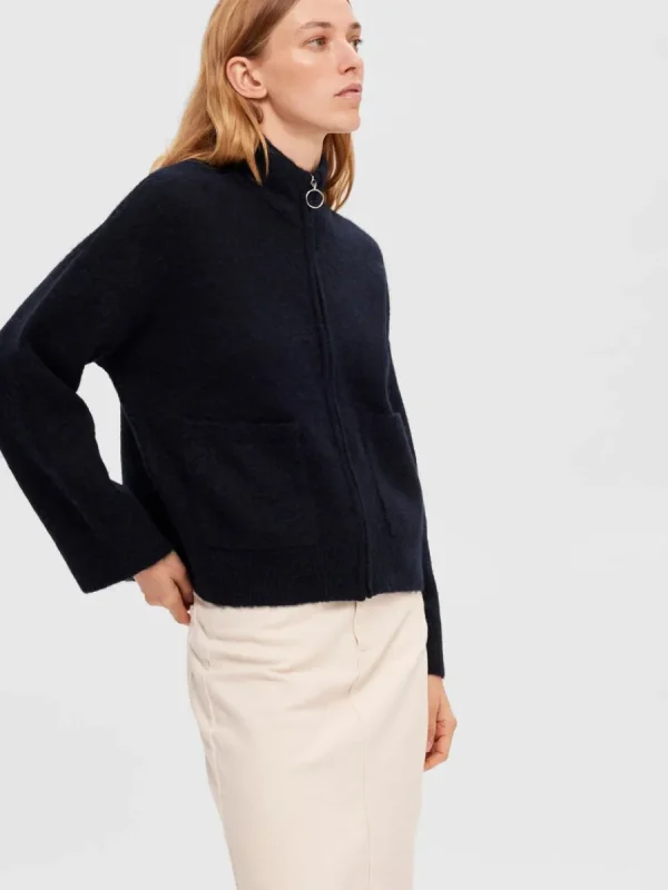 SELECTED BLIXTLÅSSTÄNGNING KOFTA Blue Clearance
