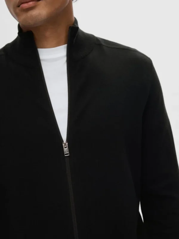 SELECTED BLIXTLÅSSTÄNGNING KOFTA Black Cheap