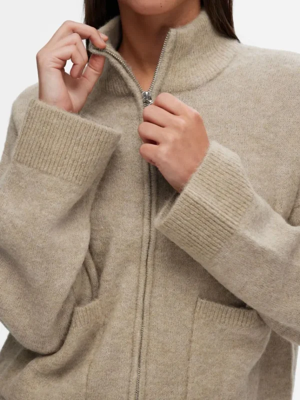 SELECTED BLIXTLÅSSTÄNGNING KOFTA Beige Clearance