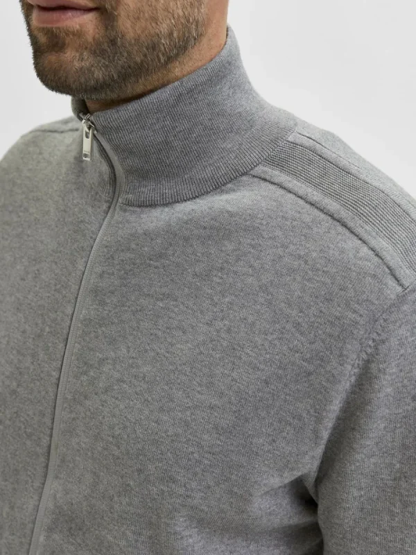 SELECTED BLIXTLÅSSTÄNGNING KOFTA Grey Shop