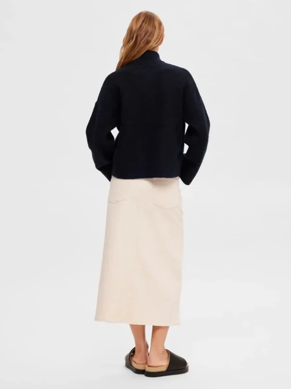 SELECTED BLIXTLÅSSTÄNGNING KOFTA Blue Clearance