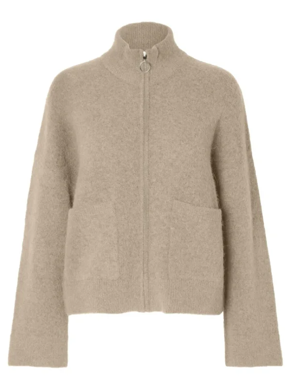 SELECTED BLIXTLÅSSTÄNGNING KOFTA Beige Clearance