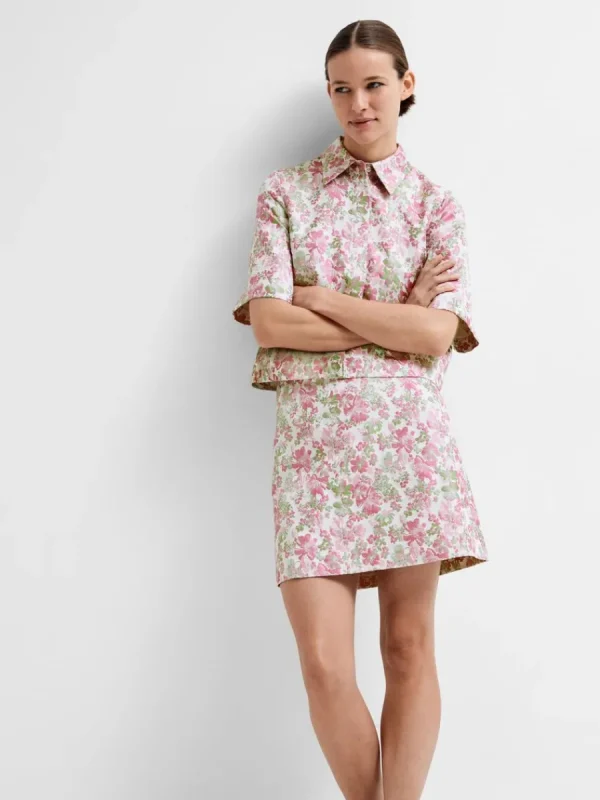 SELECTED BLOMMIG JACQUARD MINIKJOL Coloured Best Sale