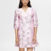 SELECTED BLOMMIG JACQUARD OMLOTTKLÄNNING Pink New