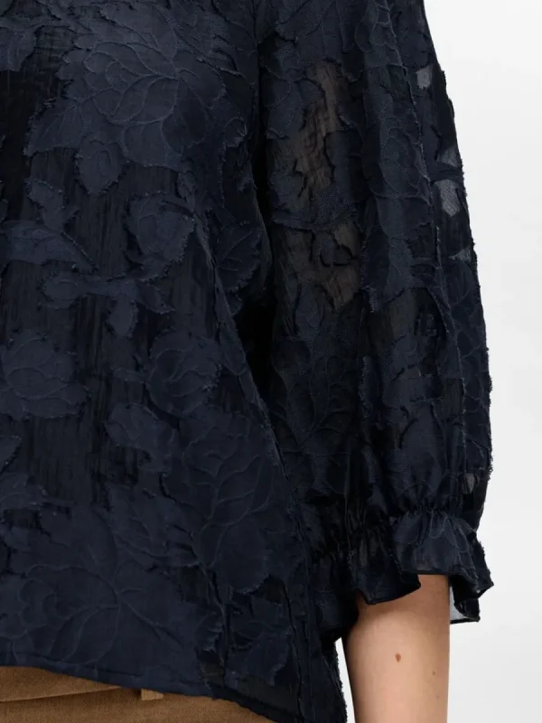 SELECTED BLOMSTERTRYCK BLUS Blue Hot