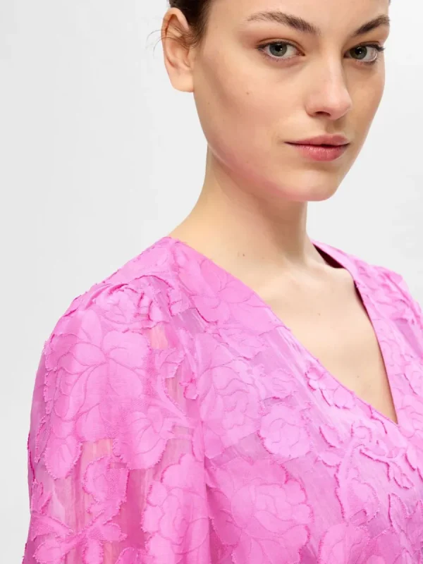 SELECTED BLOMSTERTRYCK BLUS Pink New
