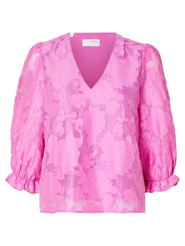 SELECTED BLOMSTERTRYCK BLUS Pink New