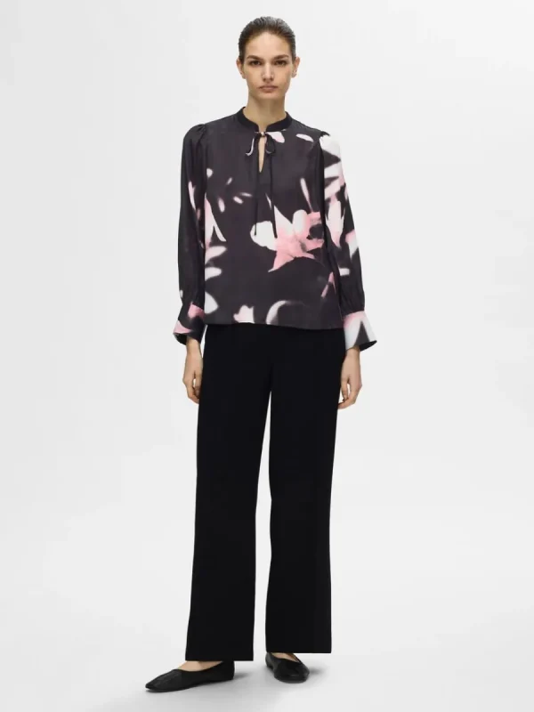 SELECTED BLOMSTERTRYCKT BLUS Pink Cheap