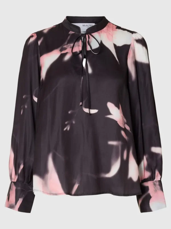SELECTED BLOMSTERTRYCKT BLUS Pink Cheap