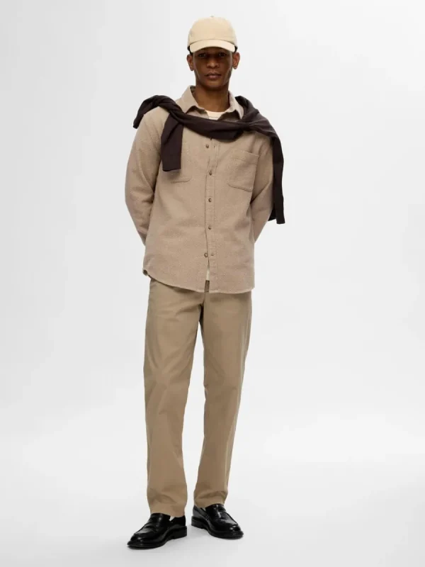 SELECTED 100% BOMULL FLANELLSKJORTA Beige Best
