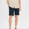 SELECTED BOMULL FLEX SHORTS Blue Fashion
