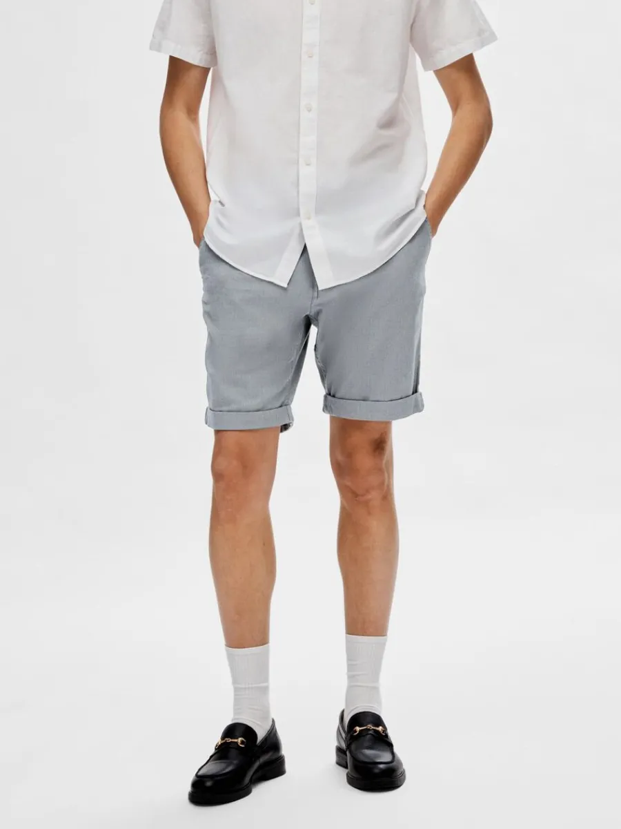 bomull_flex_shorts_0-2.webp SELECTED BOMULL FLEX SHORTS Blue Online