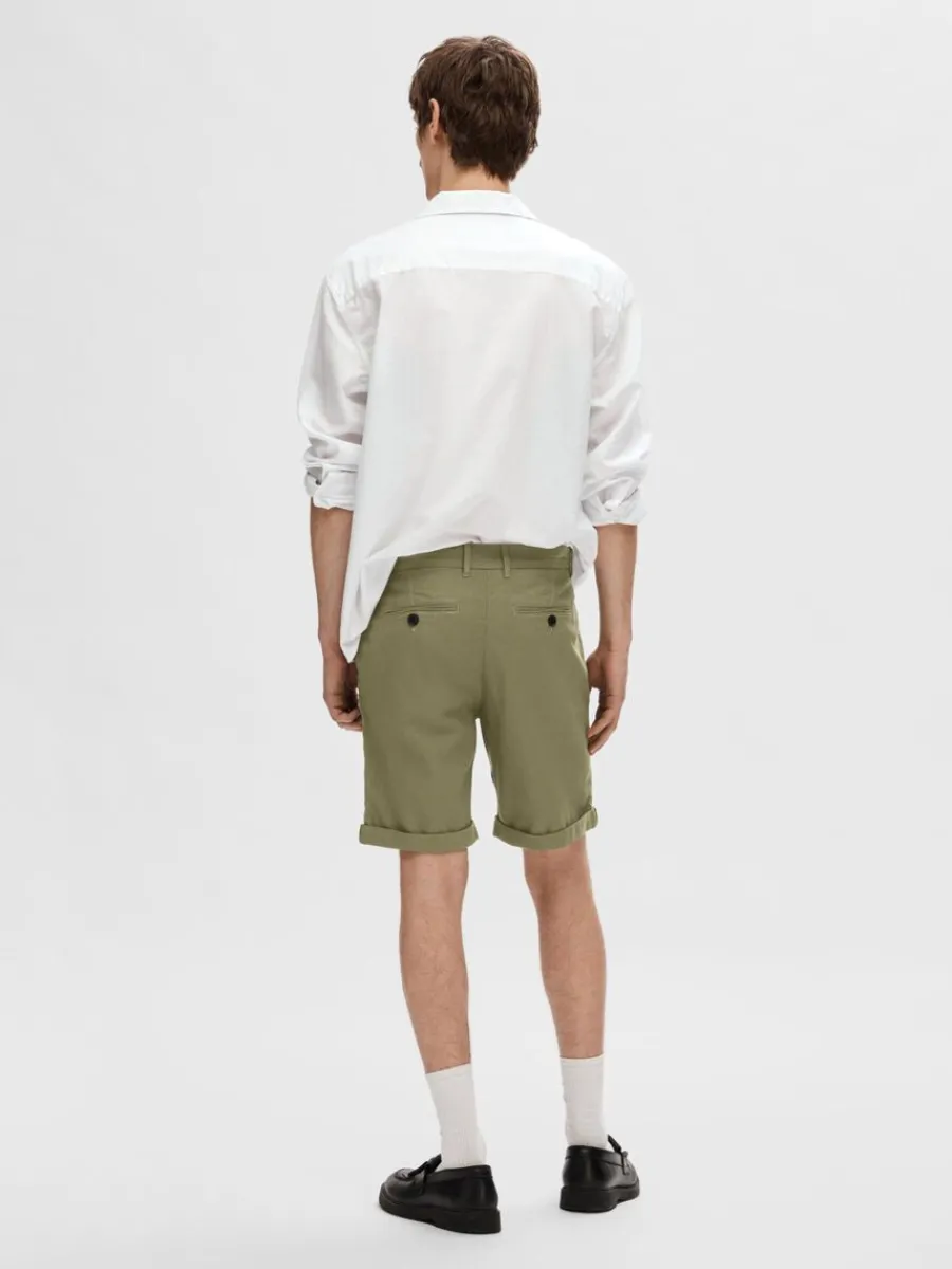 bomull_flex_shorts_1-3.webp SELECTED BOMULL FLEX SHORTS Green Fashion
