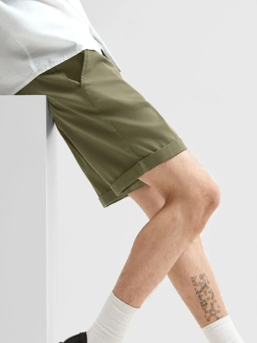 bomull_flex_shorts_3-3.webp SELECTED BOMULL FLEX SHORTS Green Fashion