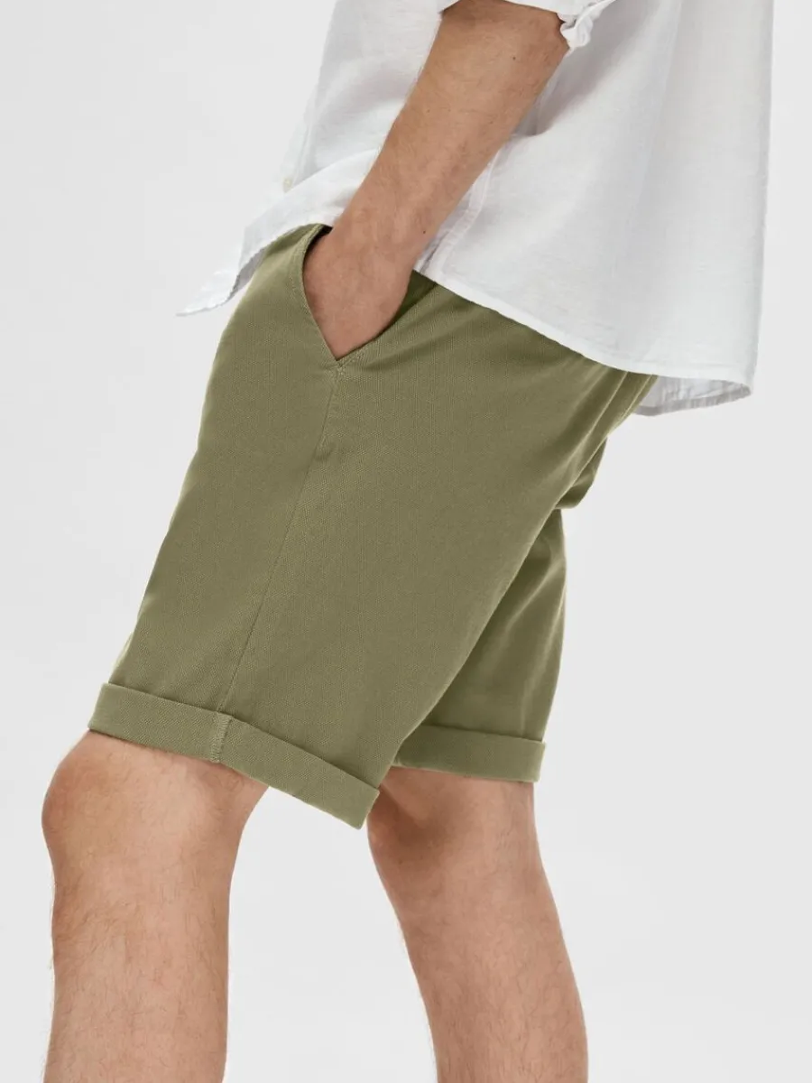 bomull_flex_shorts_4-3.webp SELECTED BOMULL FLEX SHORTS Green Fashion