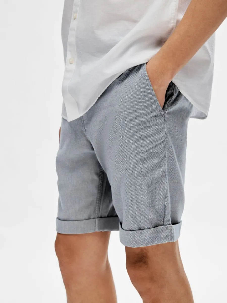bomull_flex_shorts_5.webp SELECTED BOMULL FLEX SHORTS Blue Online