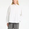 SELECTED 100% BOMULL LÅNGÄRMAD BLUS White Sale