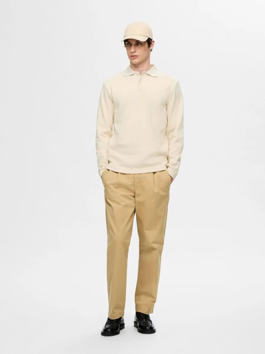 bomull_lngrmad_piktrja_1.webp SELECTED 100% BOMULL LÅNGÄRMAD PIKÉTRÖJA Beige Hot