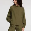 SELECTED 100% BOMULL LÅNGÄRMAD SKJORTA Green Cheap