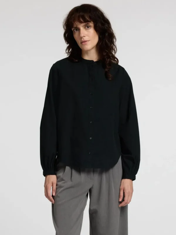 SELECTED 100% BOMULL LÅNGÄRMAD SKJORTA Black Shop