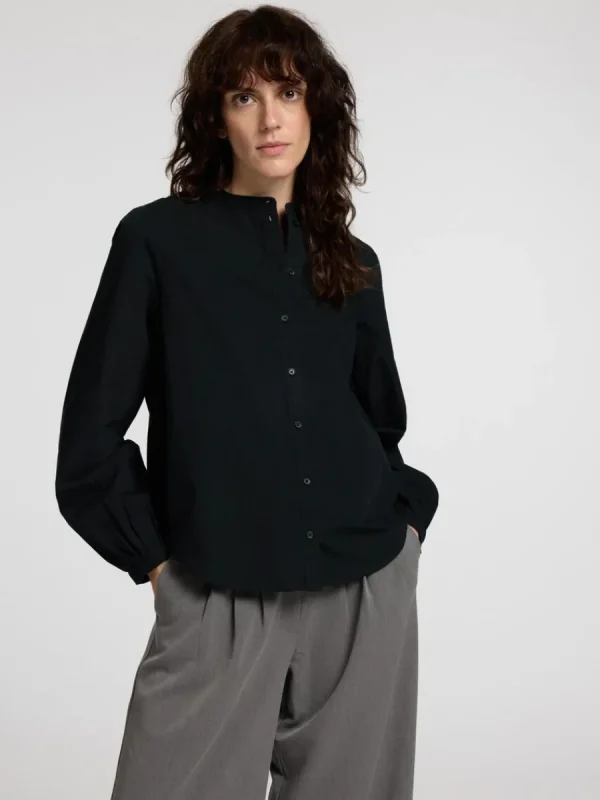 SELECTED 100% BOMULL LÅNGÄRMAD SKJORTA Black Shop
