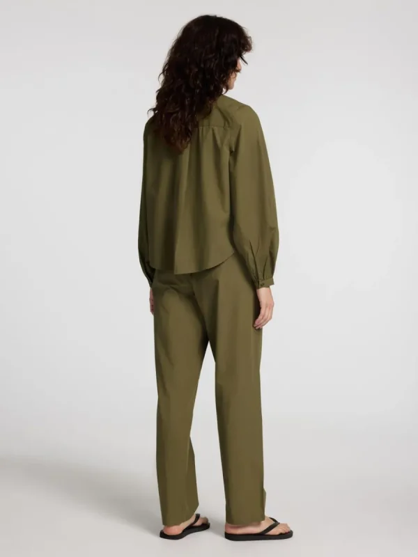 SELECTED 100% BOMULL LÅNGÄRMAD SKJORTA Green Cheap