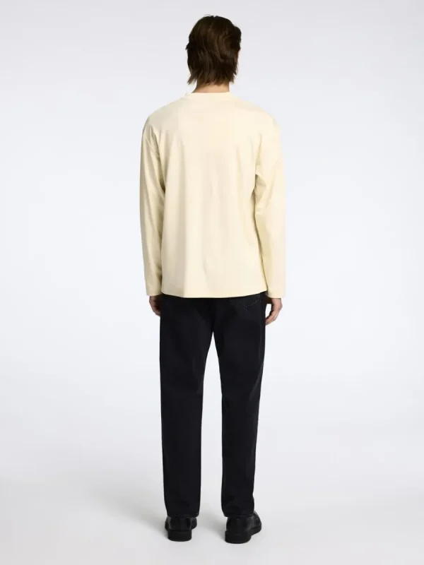 SELECTED 100% BOMULL LÅNGÄRMAD TOPP Beige Store