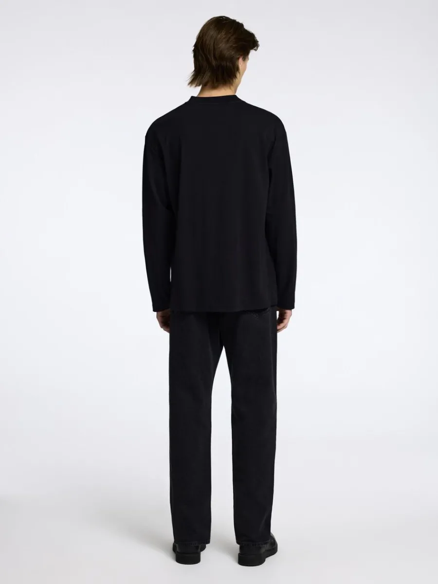 bomull_lngrmad_topp_4.webp SELECTED 100% BOMULL LÅNGÄRMAD TOPP Black Outlet