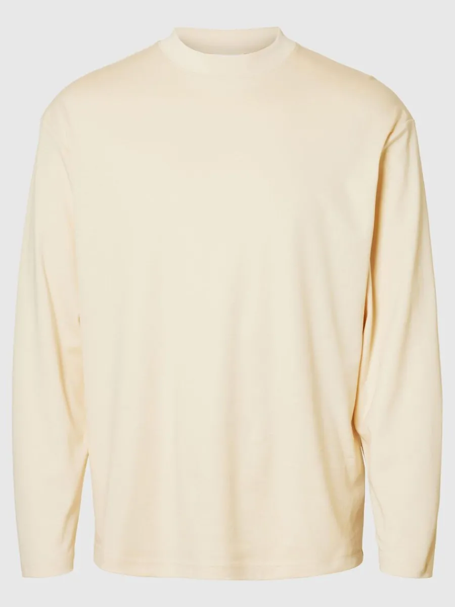 bomull_lngrmad_topp_5-1.webp SELECTED 100% BOMULL LÅNGÄRMAD TOPP Beige Store