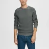 SELECTED BOMULL RUNDRINGAD TRÖJA Blue New
