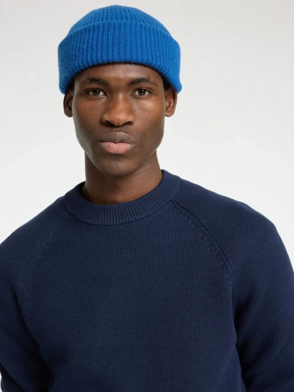 SELECTED 100% BOMULL RUNDRINGAD TRÖJA Blue Shop
