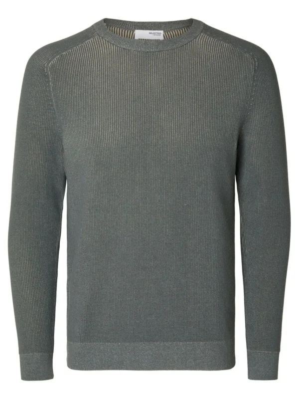 SELECTED BOMULL RUNDRINGAD TRÖJA Blue New