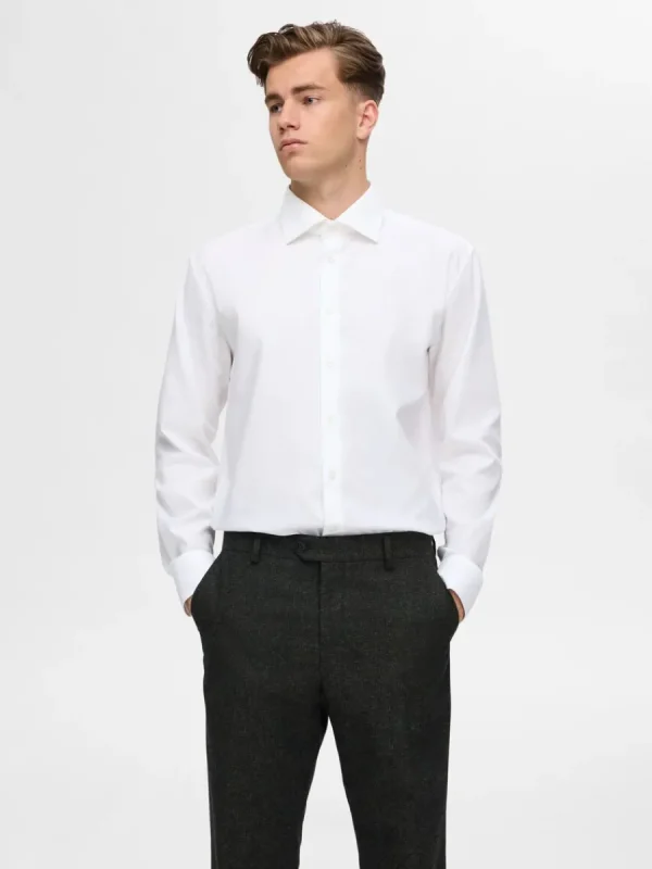 SELECTED 100% BOMULL SKJORTA White Cheap