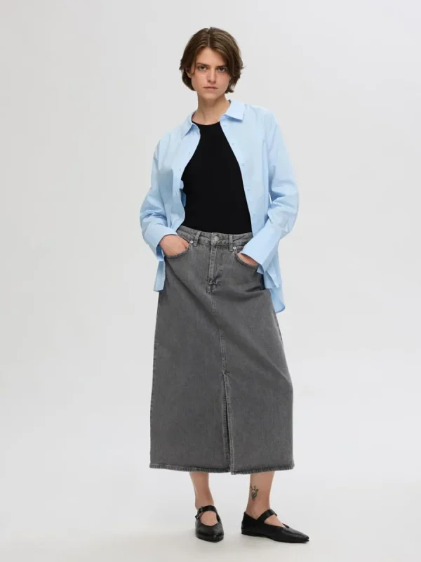 SELECTED 100% BOMULL SKJORTA Blue Fashion
