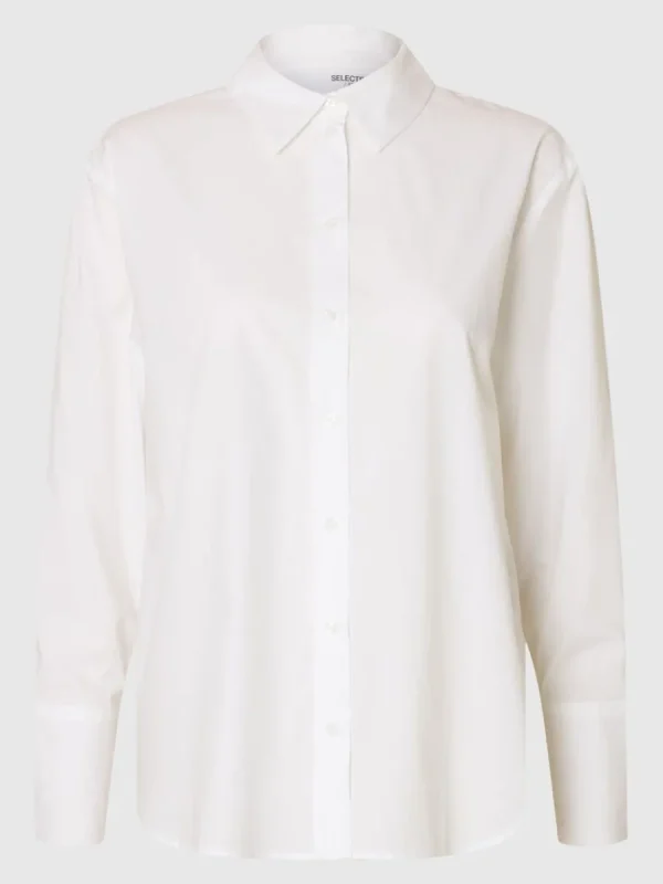 SELECTED 100% BOMULL SKJORTA White Best