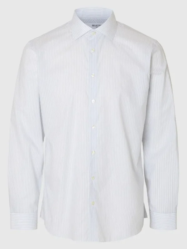 SELECTED 100% BOMULL SLIM FIT-SKJORTA White Flash Sale