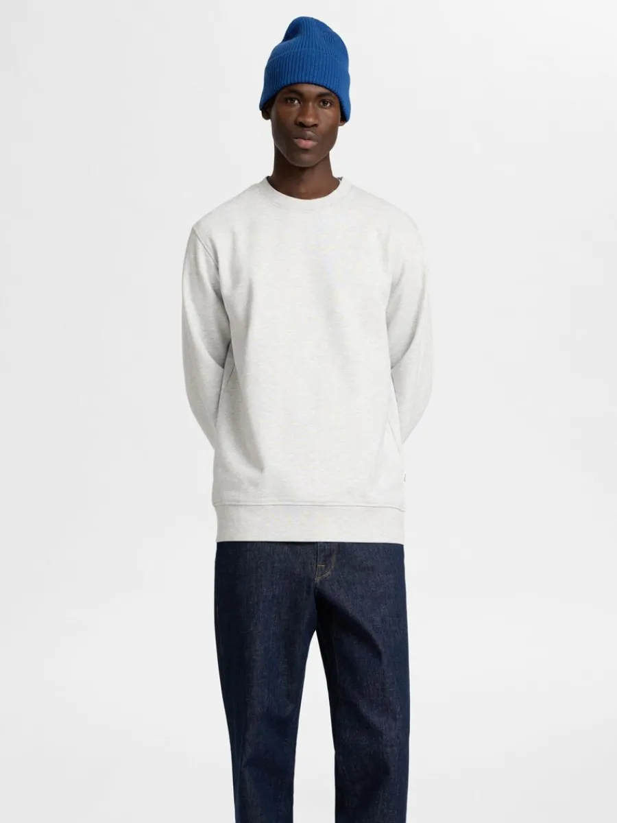 bomull_sweatshirt_0-1.webp SELECTED 100% BOMULL SWEATSHIRT Grey Best Sale