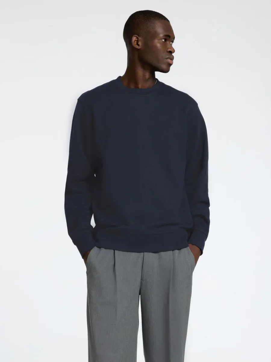 bomull_sweatshirt_0.webp SELECTED 100% BOMULL SWEATSHIRT Blue Online