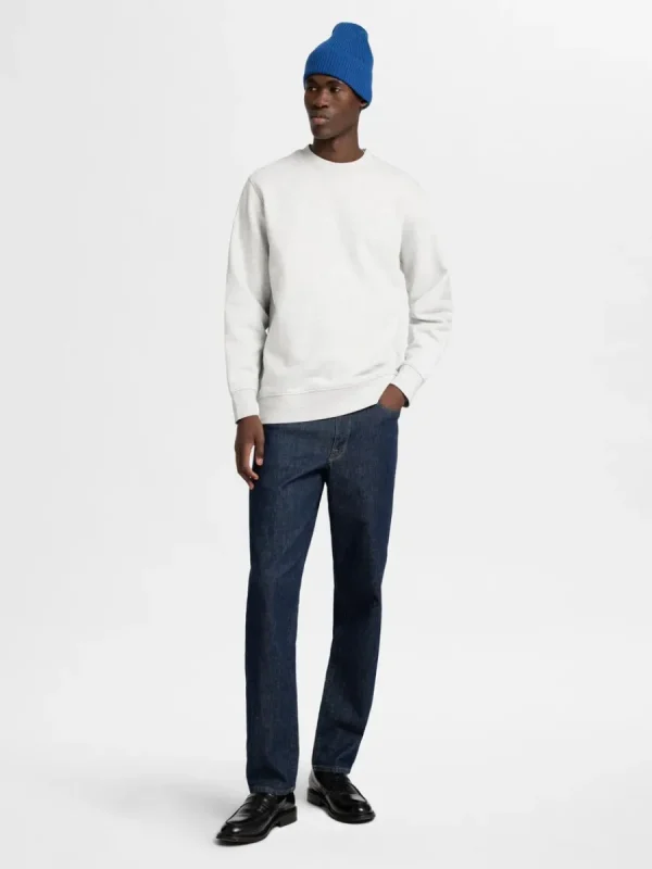 SELECTED 100% BOMULL SWEATSHIRT Grey Best Sale
