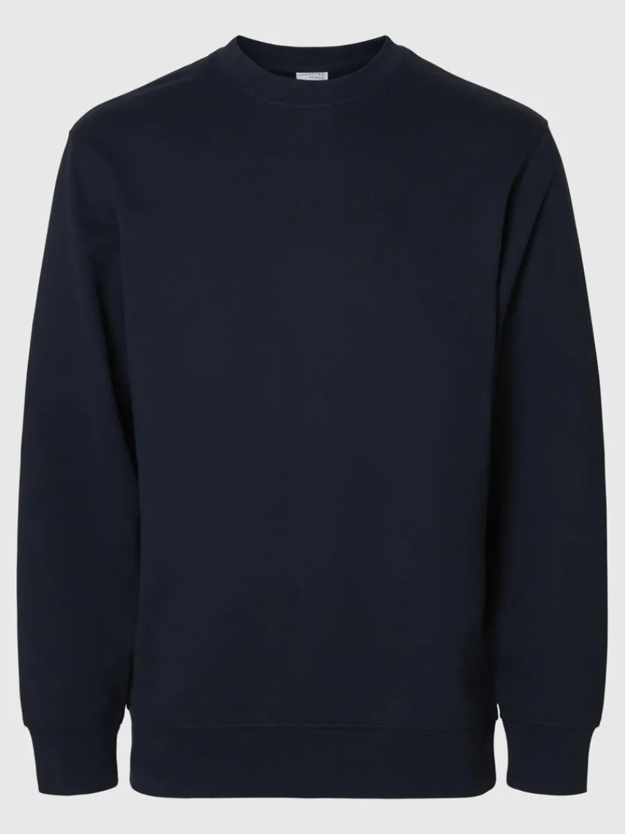 bomull_sweatshirt_3.webp SELECTED 100% BOMULL SWEATSHIRT Blue Online
